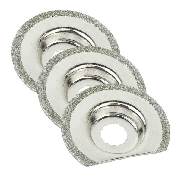 Versa Tool 63mm Semi Round Electroplated Diamond Grout Blade, 8mm Offset Mount, PK 3 SB3O-D